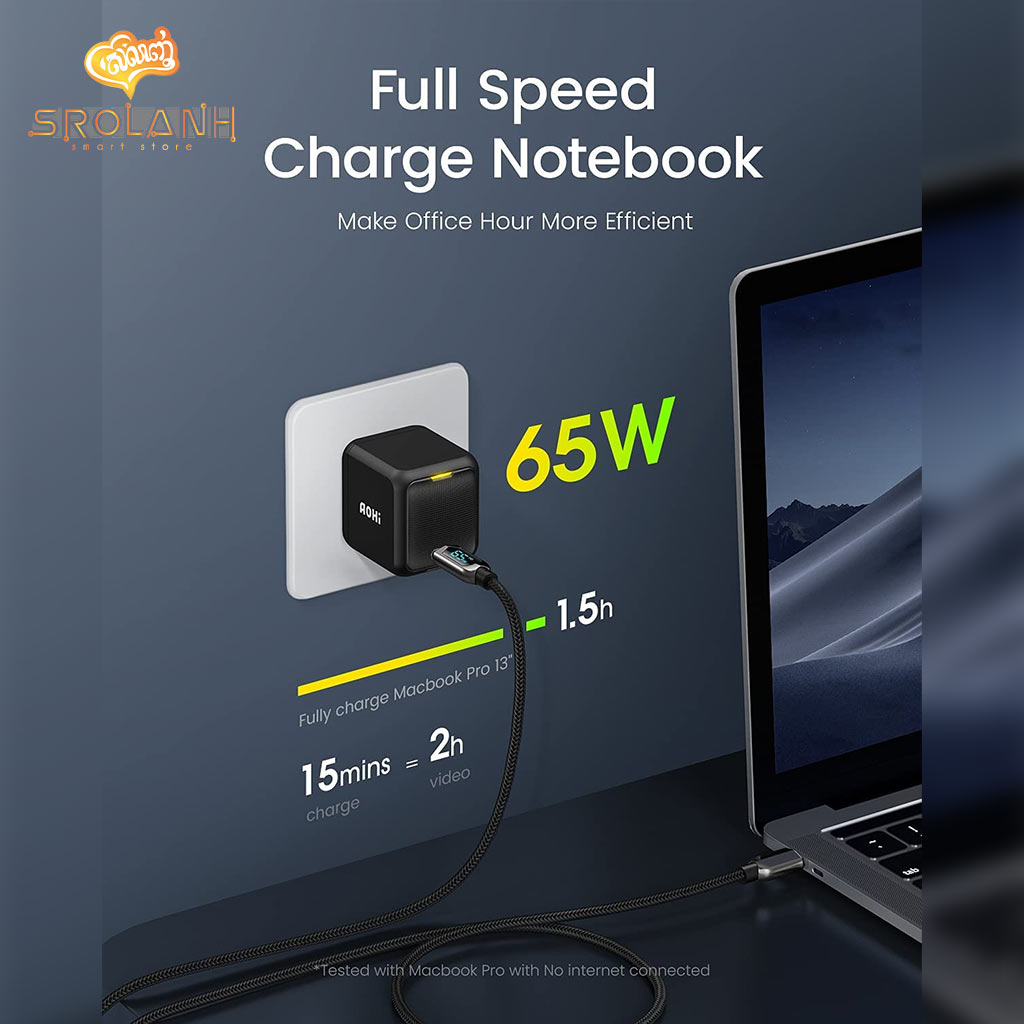 AOHi MagCube PD 65W Fast Charge With Cable USB-C To USB-C | SROLANH